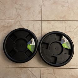 2 pcs 12inch plastic  plant Caddy