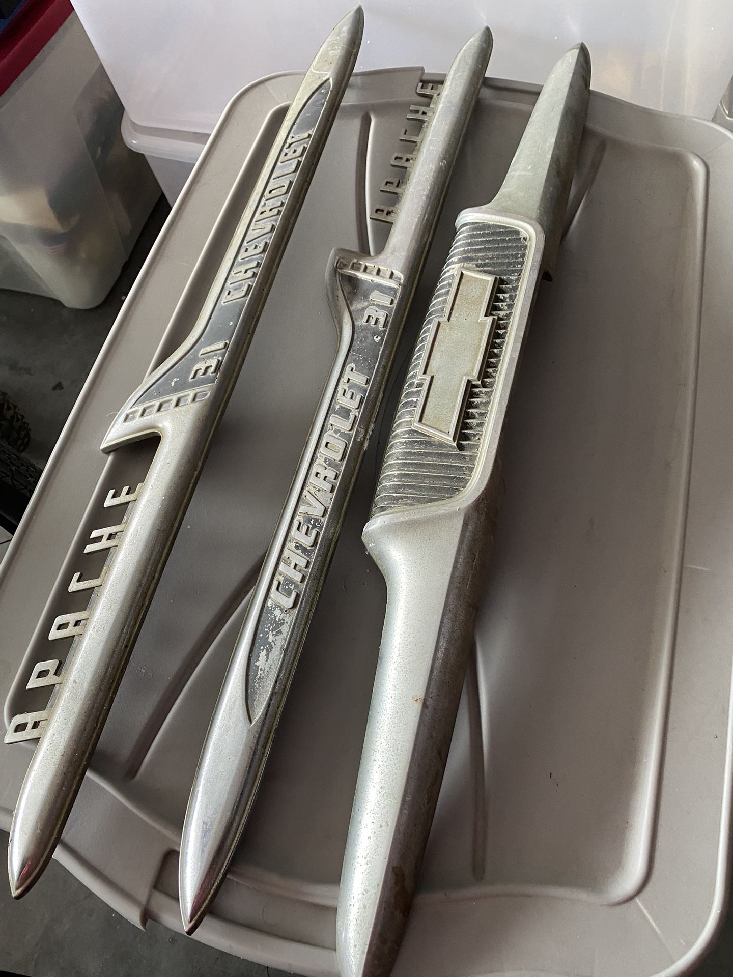 Chevy Apache 31 Truck Fender Trim Spear Emblems