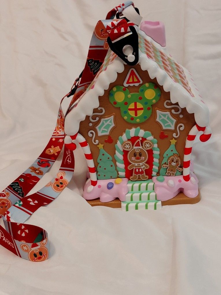 Mickey Gingerbread House Popcorn Bucket Rare Disney