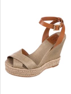 Tory Burch Fabian espadrille wedges Size 10