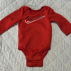 Nike Red Dri-Fit Onesie SZ 6 Months