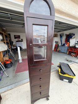 Dark Wood Curio Cabinet