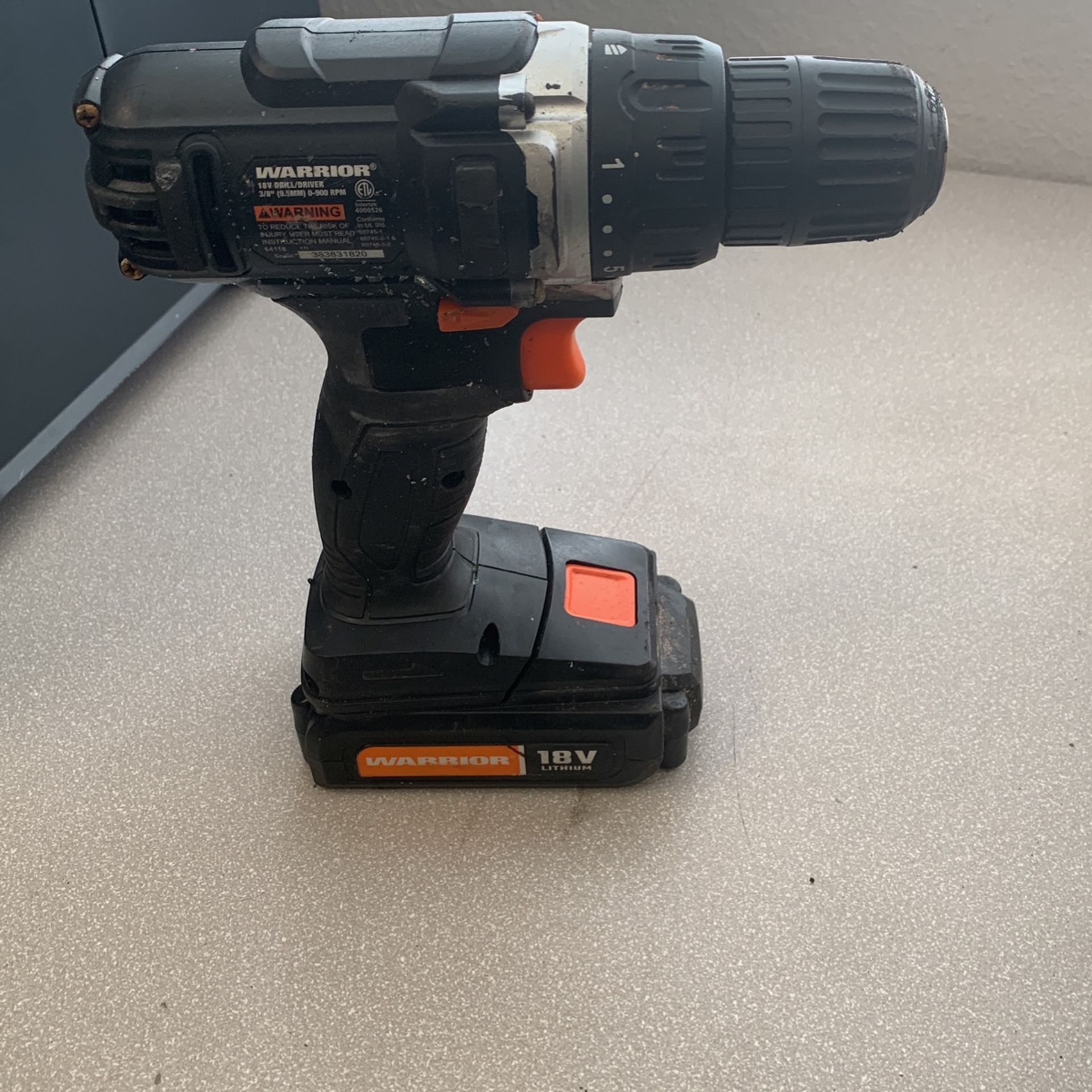 Warrior 18v Cordless Drill