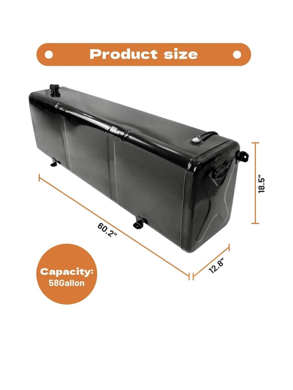 58 Gallons Fuel Gas Diesel Transfer Tank Container
