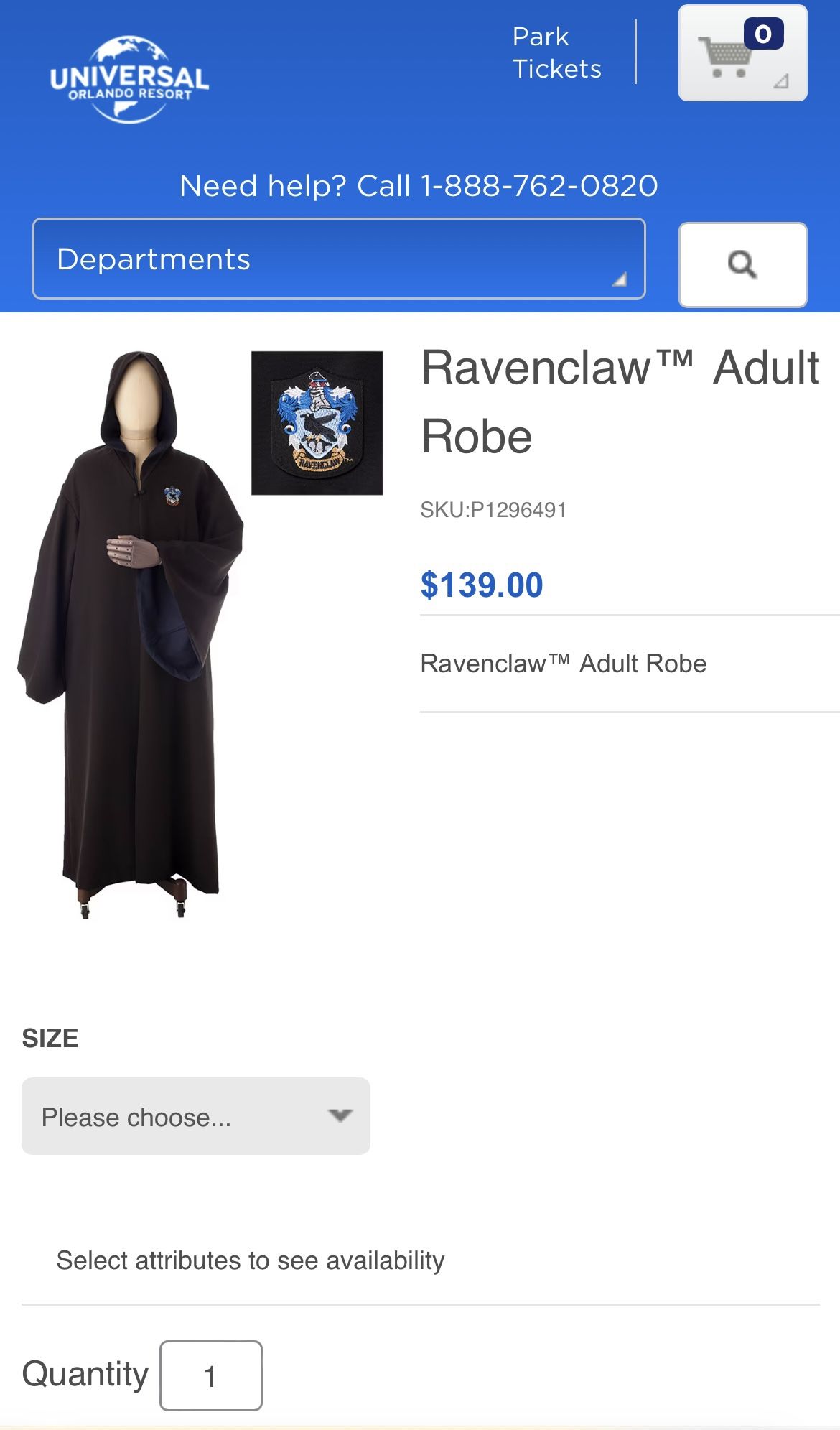 Authentic Universal Studios Ravenclaw Robe Size XXS + Authentic Head Girl Pin