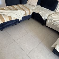 SECTIONAL COUCH SOFA - 9 PIECE RECLINER BACK