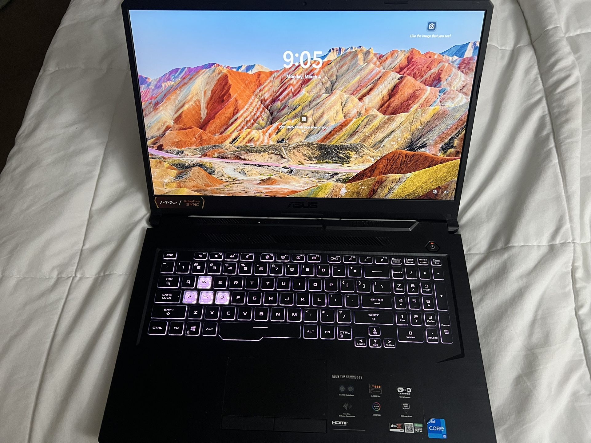 ASUS TUF F17 3050ti gaming laptop