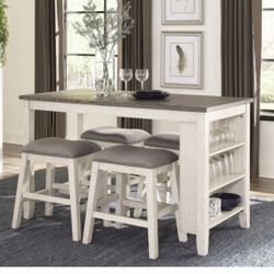 Dining Set W/4 Stools