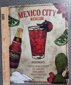 16x12 Modelo Chelada Beer Metal Bar Sign