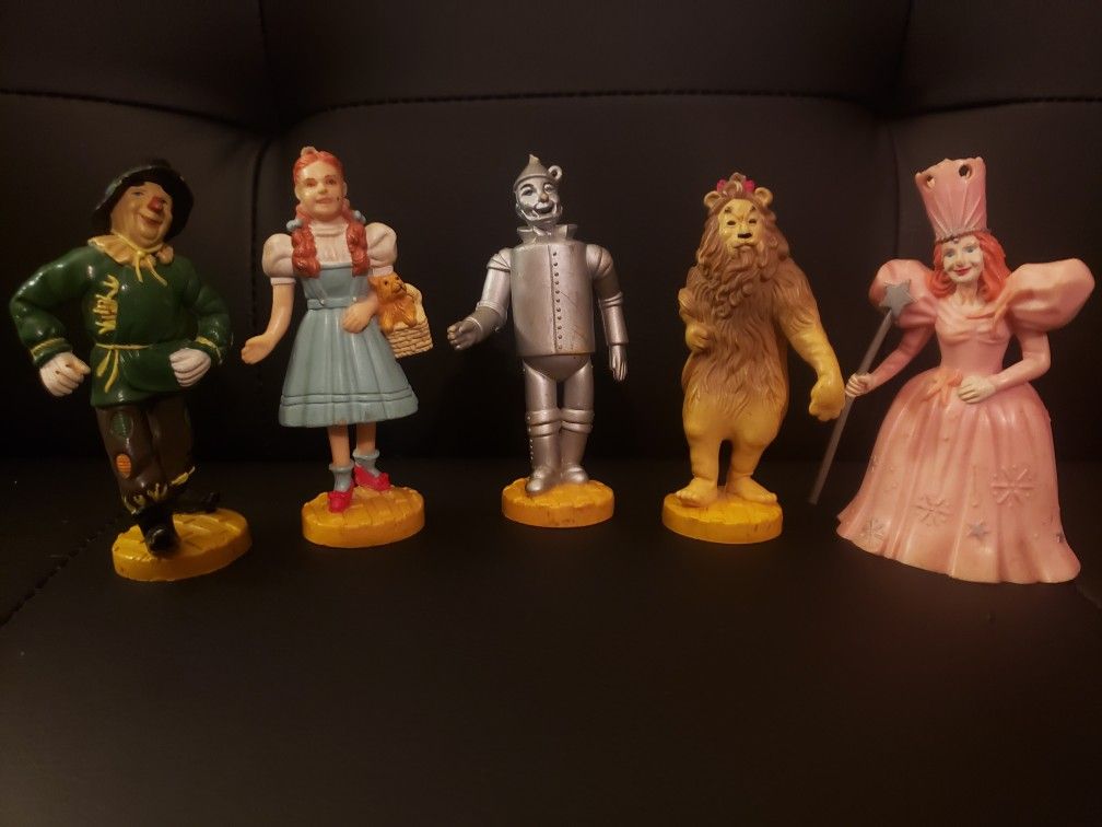 Vintage MGM 1987 Loews Ren Wizard Of Oz Toy Figurines Lot Of 5  3.5" Tall