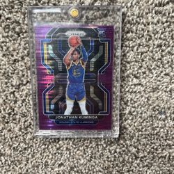 jonathan kuminga purple prizm 33/35 rookie card