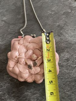 Vintage Brighton Small Purse Shoulder Bag Pink Leather Roses Silver Chain Rare Antique Collectors Item for Sale in Los Angeles CA OfferUp