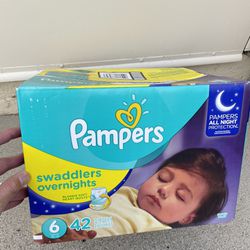 Pampers Overnight Diapers - Number 6 - 35+ Lbs