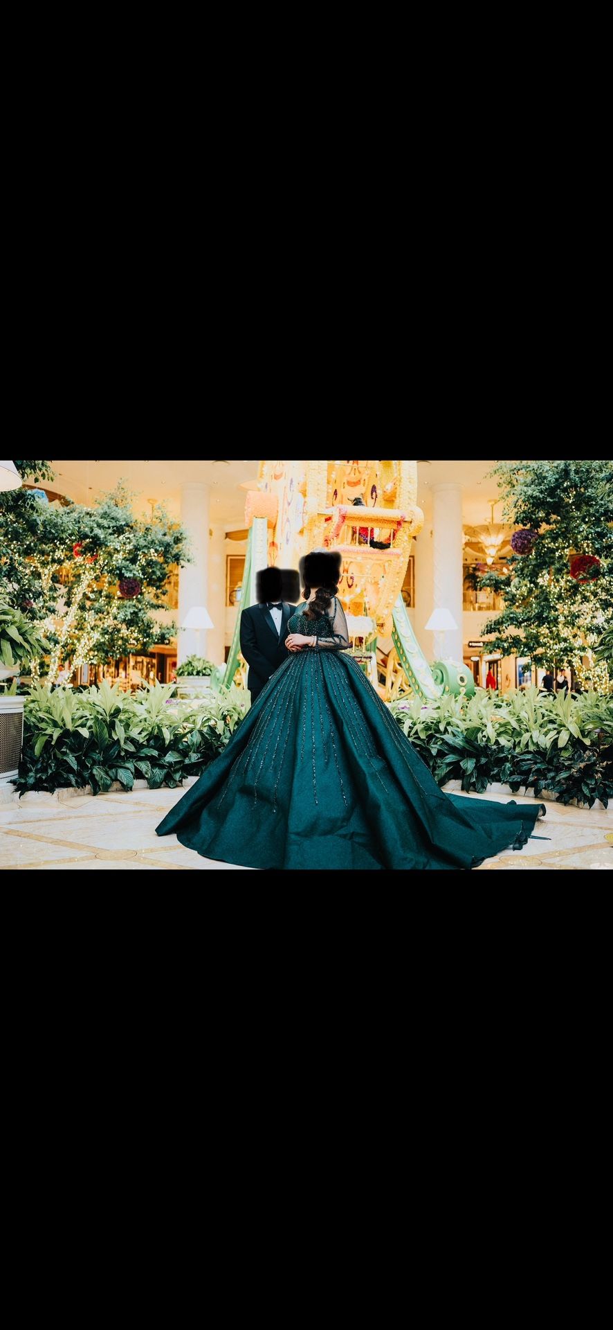 Emerald Green Wedding Gown