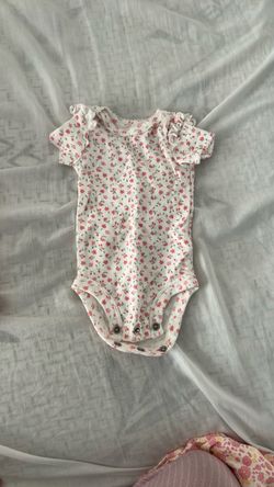 Newborn Baby Girl Floral Ruffle Onesie