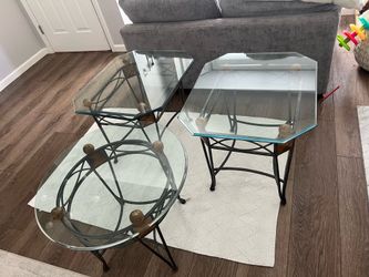 Glass living room table