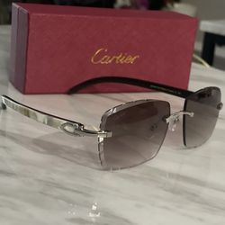 Cartier Glasses- white buffs