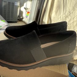 Clark’s Sharon Tori Black Suede Shoes Loafer Women’s 9 SUPER CUTE SUPER COMFORTABLE