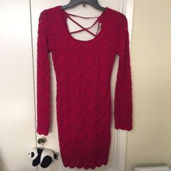 Forever21 Women’s Red Laces Dress Size S