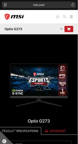 MSI Optix G273 27" Full HD Gaming LCD Monitor