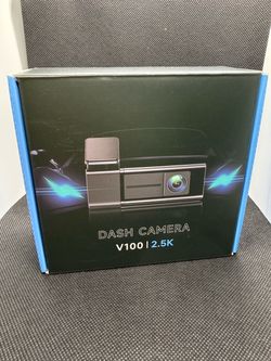 V100 2.5K WiFi Dash Cam – QHD Front Camera + Charger + Mount
