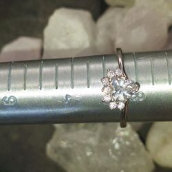 White Topaz And Lab Grown Diamond Rings