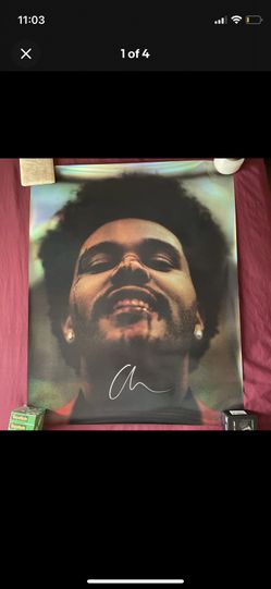 The Weeknd After Hours Signed Autograph Holographic Poster 