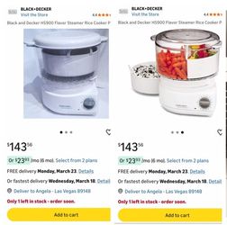 MOVING! Black & Decker Flavor Steamer - Rice cooker