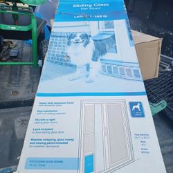 Pet , safe , sliding glass door new large dog