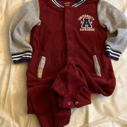 Baby 18m Non Footed Fleece Pajamas Pjs Outfit 