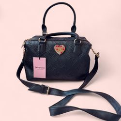 Juicy Couture Monogram Crossbody Black Satchel New with tags!