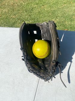 Broken In Mizuno 13” Soft Ball Glove