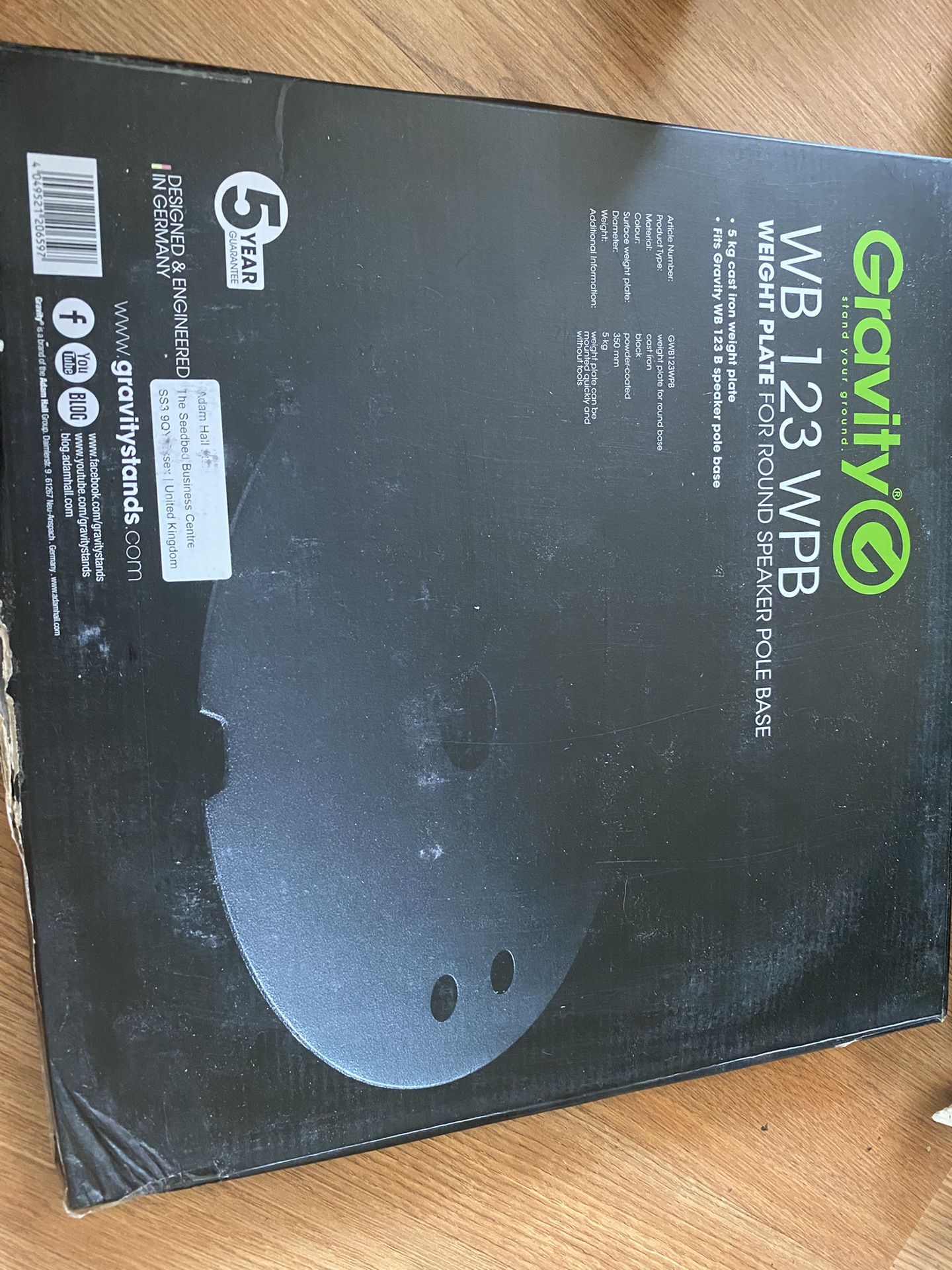 NEW Gravity WB-123 Speaker Stand Base Set – Heavy-Duty | 15KG Total