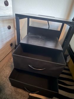 Black Nightstands, set of 2