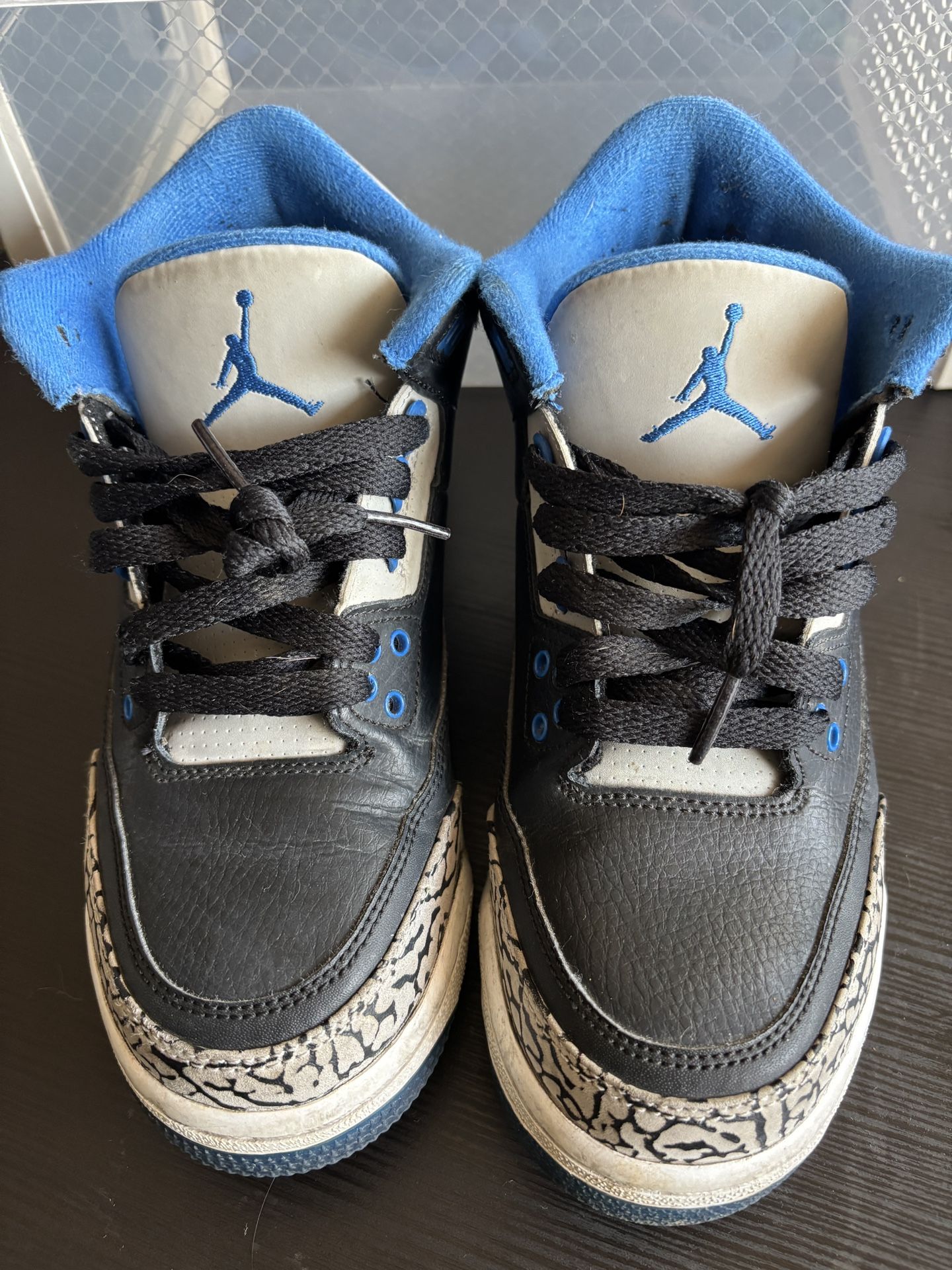 Nike Boys Air Jordan 3 398614-007 Black Basketball Shoes Sneakers Size 5.5Y