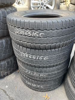 235/65R16C Continental 235/65/16 C set of matching 4 tires in great condition 300$ for 4 tires plus tax . Mount available but not included.  Wheel ali