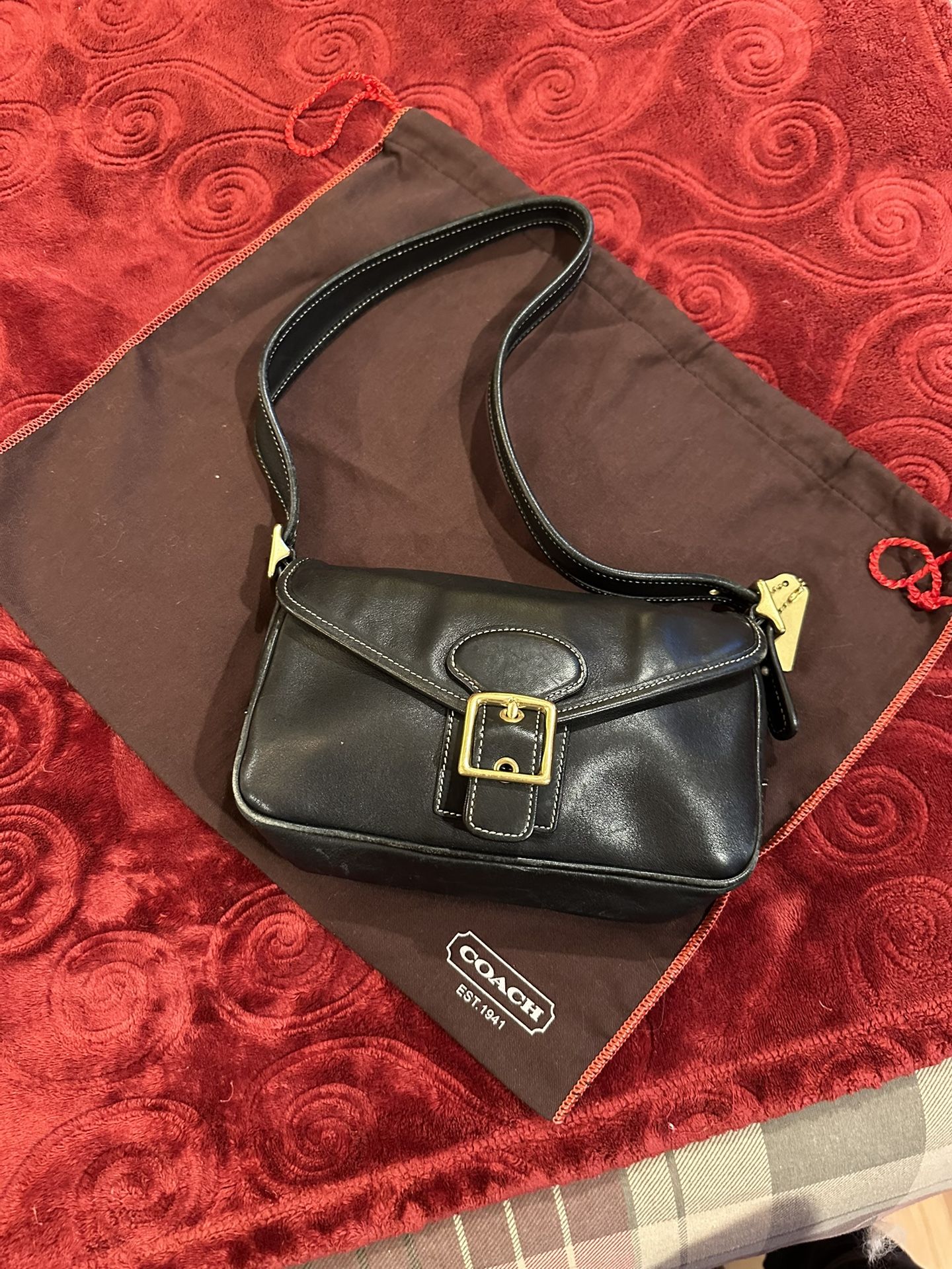 COACH 9127 Black Leather Small Soho Shoulder Bag