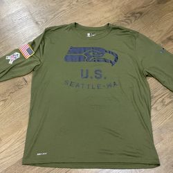Nike NFL Seattle Seahawks Dri Fit Long Sleeve Military