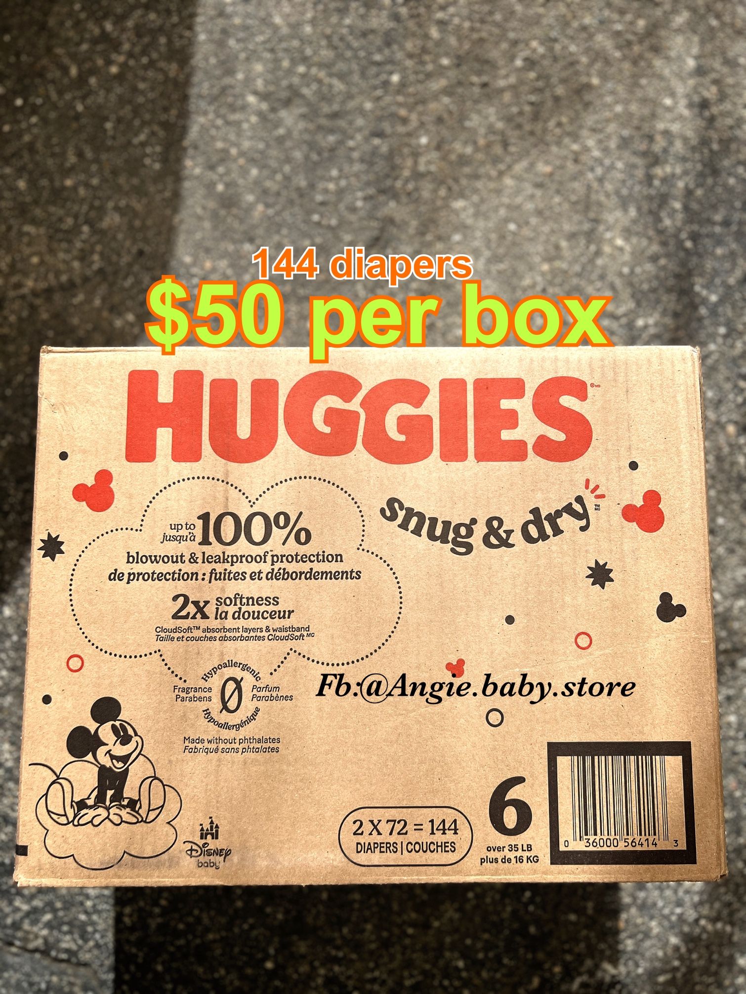 Huggies Snug Dry Size 6 X-Jumbo Box