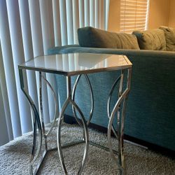 Chrome & Glass  End Table