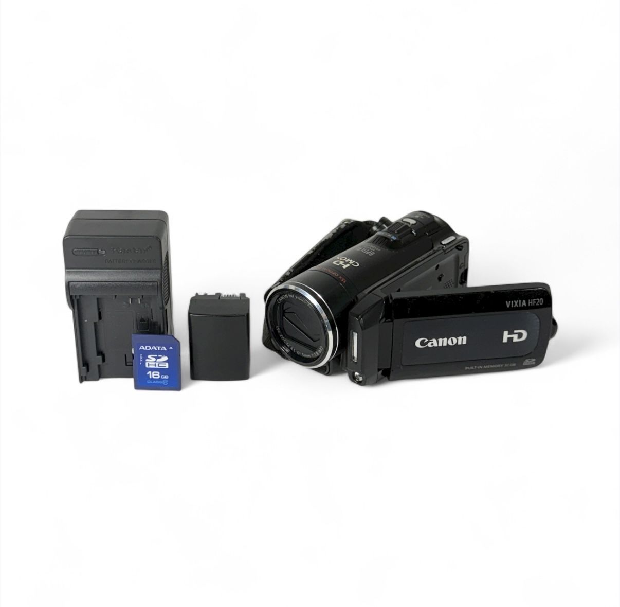 Canon VIXIA HF20 Black 32GB HD Digital Camcorder with 16GB Memory & Charger