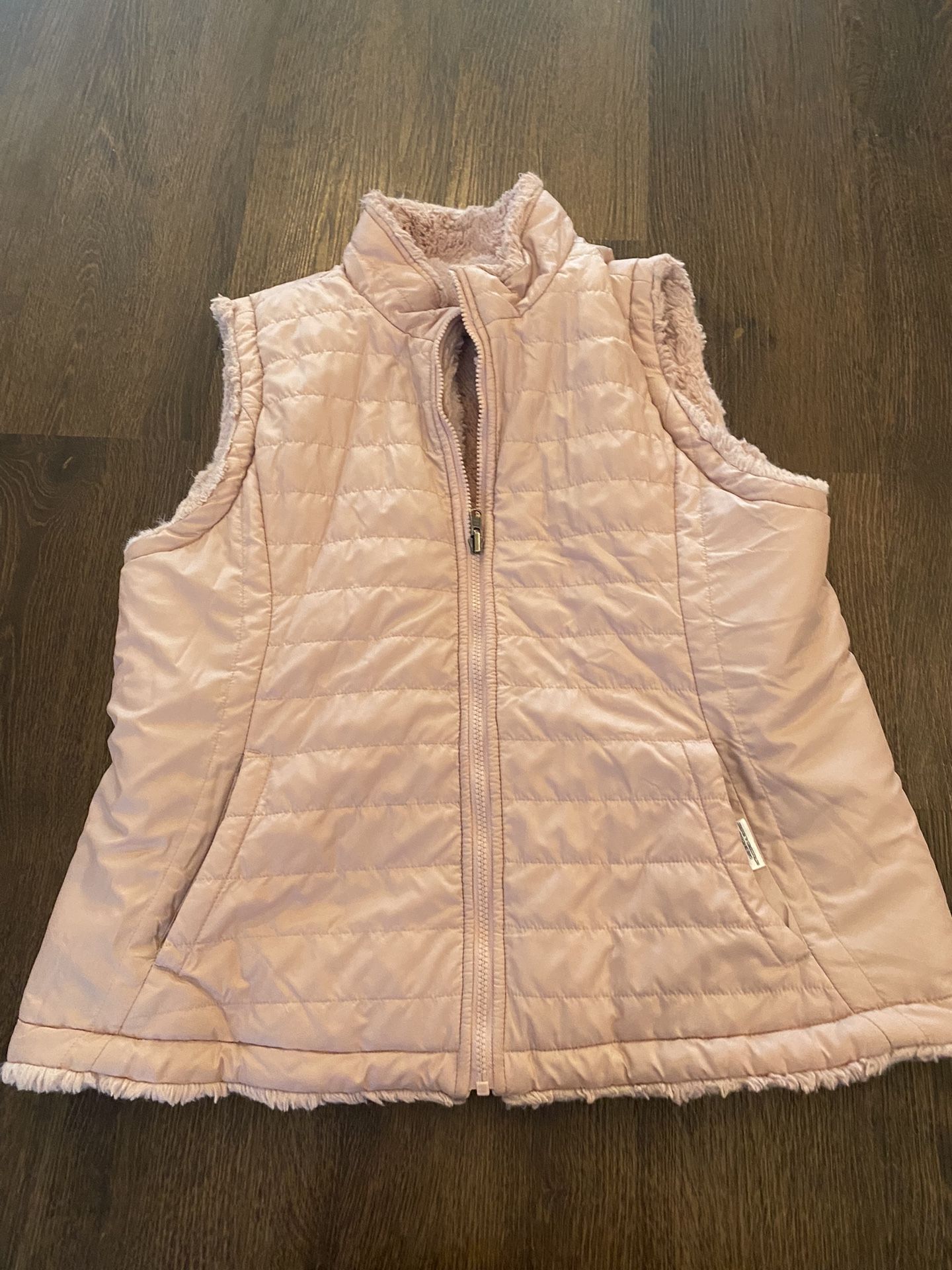Womans Pink Reversible Fur Vest Size XL By Nicole Miller #15