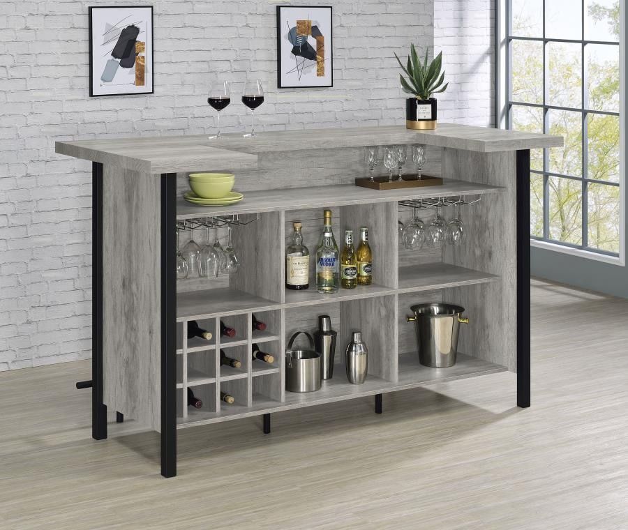 RUSTIC FARMHOUSE HOME BAR WINE CABINET STORAGE COUNTER BARA