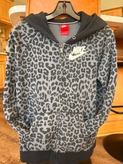 Nike Leopard Print Zip-Up Hoodie