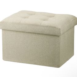 Beige Ottoman 16x12x12