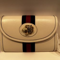 Gucci Leather Rajah Small Shoulder Bag 'white'