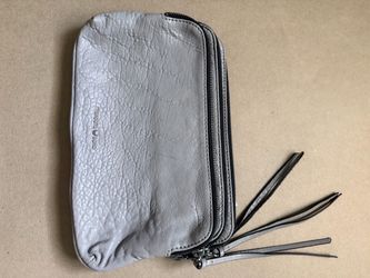 $8.00, Treasure & Bonde light grey blush pebbled leather handbag