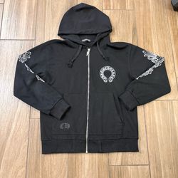 Black Chrome Hearts Aspen Zip up hoodie