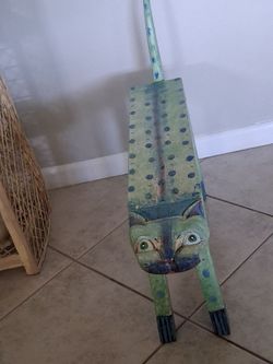 vintage Balinese furniture cat bench / table