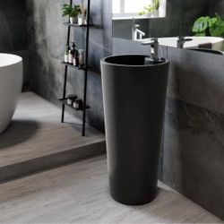 Swiss Madison
Monaco Matte Black Ceramic Circular Pedestal Sink